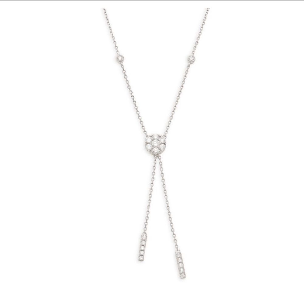 EFFY 14k white gold & diamond necklace
